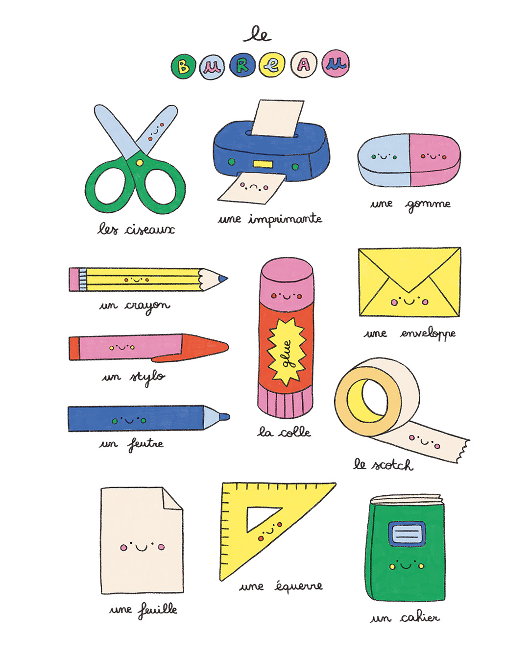 Imagier du bureau, Happytober 2/31, format A3