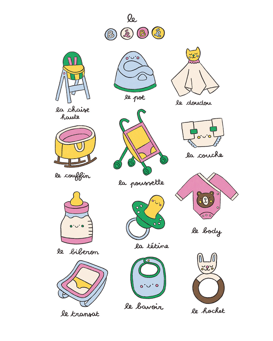 Imagier du bébé, Happytober 7/31, format A3