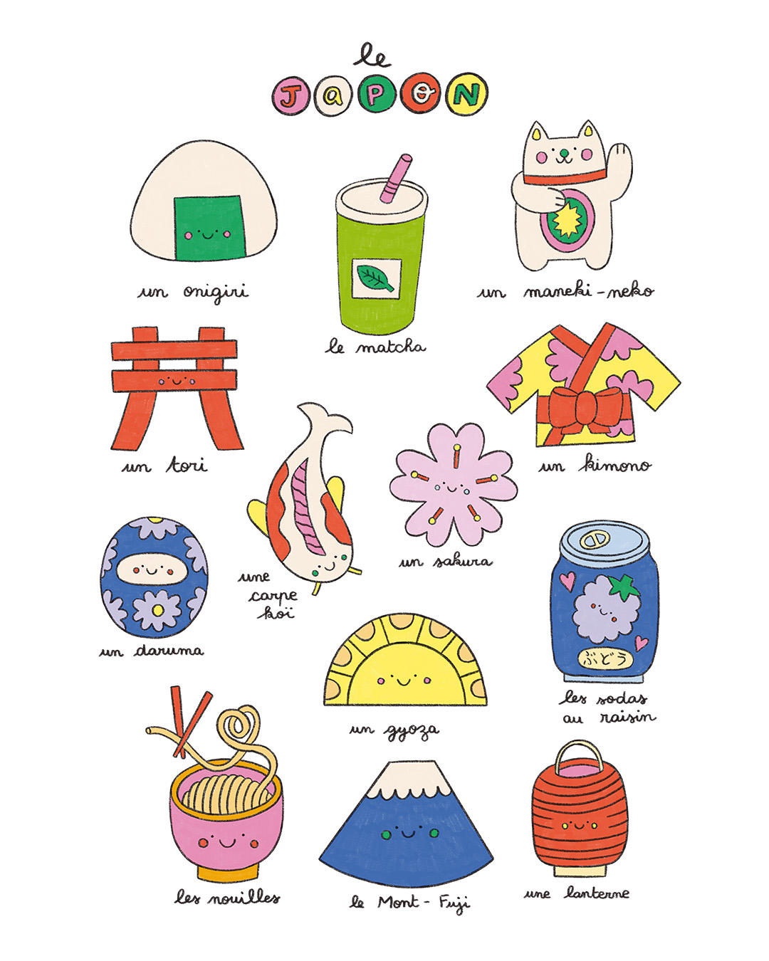 Imagier du Japon, Happytober 1/31, format A3